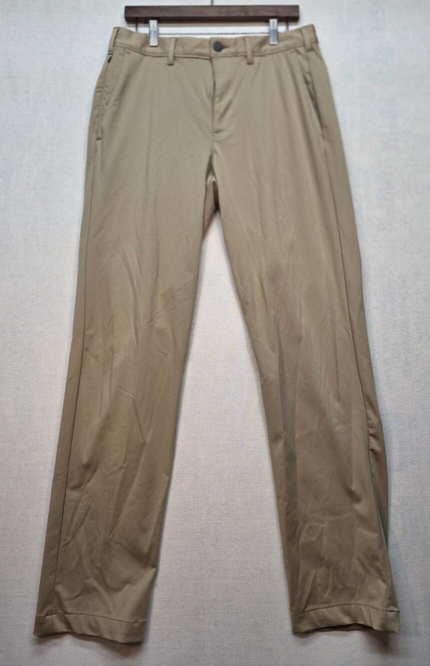 Lands' End Men's Traditional Fit Pants Size 32x34 Chino Khaki Trousers Beige Tan - Picture 1 of 9